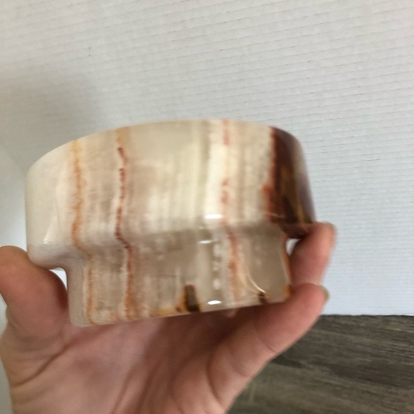 Vtg Carved Onyx Candle Holder - Picture 8 of 13